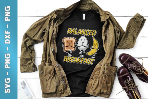 Balanced Breakfast Funny Yoga SVG Graphics and Crafts