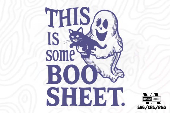 Free Retro Halloween Funny Ghost SVG PNG Graphics and Crafts