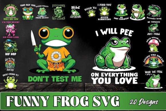 Funny Frog SVG Bundle: Graphics and Crafts for Playful Branding