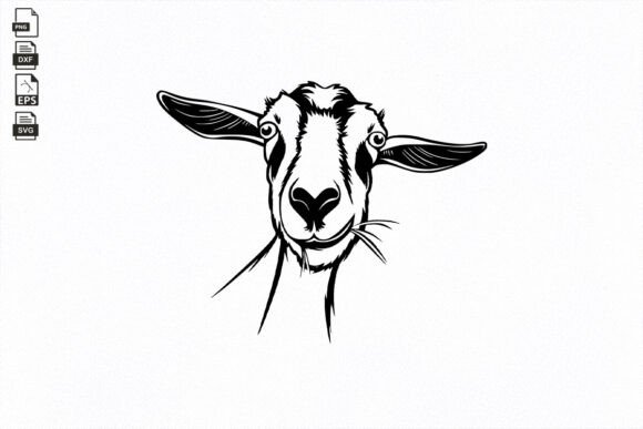 Funny Goat, Svg, Farm Animal, Head, Face Graphics in Crafts