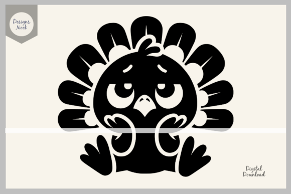 Funny Turkey SVG Clipart Silhouette PNG for Graphics and Crafts