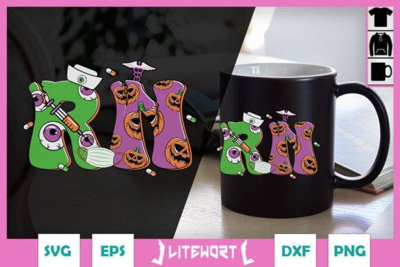 Halloween Rn Funny Nurse SVG Graphics and Crafts