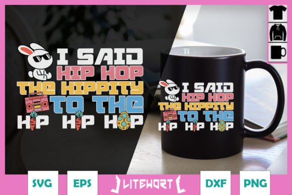Hip Hop Easter Bunny Funny Easter SVG Graphics and Crafts