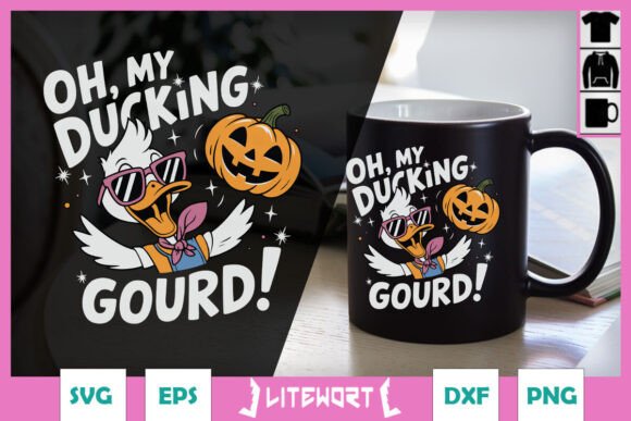 Oh My Ducking Gourd Funny Animal SVG