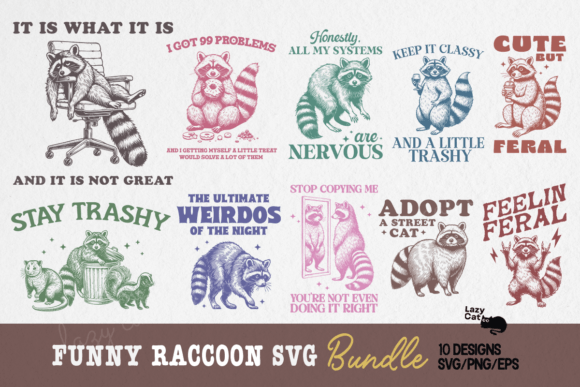 Vintage Funny Raccoon SVG Bundle Graphics and Crafts Review
